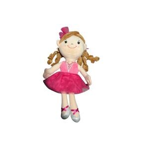 Linzy Toys, Stacey Ballerina Rag Doll, Soft Plush Doll, Hot Pink